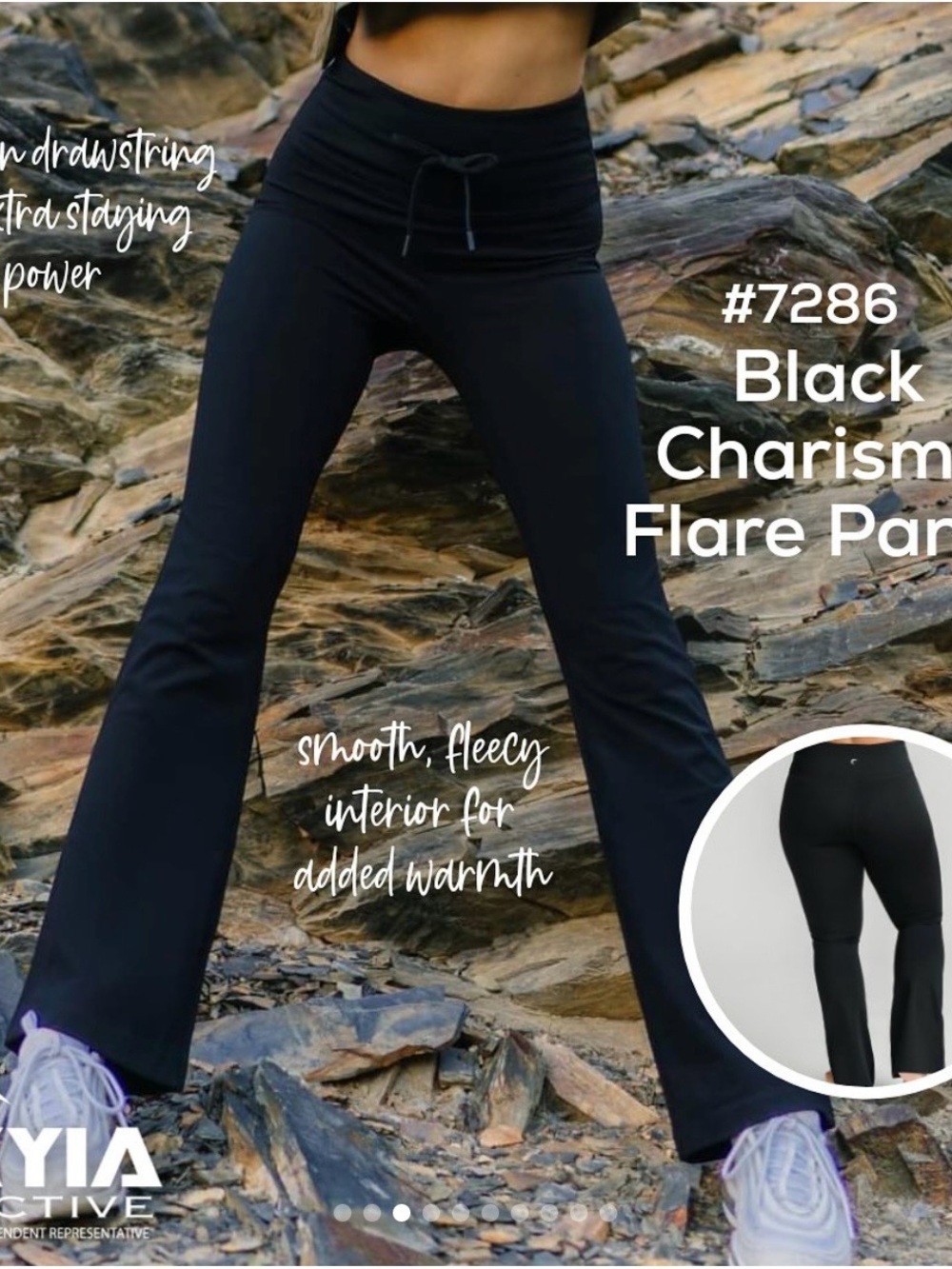 ZYIA Charisma Black High-Waist flare leggings